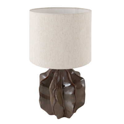 Lampe de table sculpturale en grès