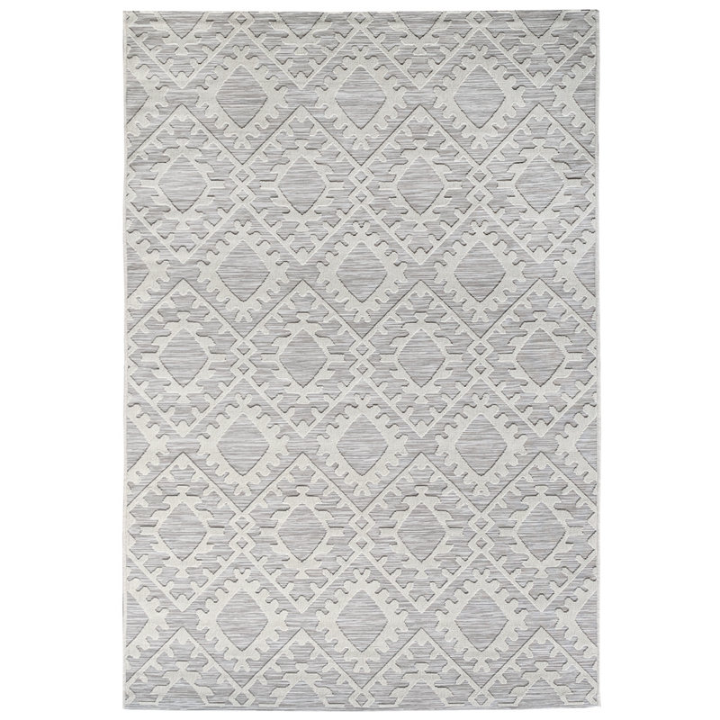 Geometric Hand Woven Indoor / Outdoor Area Rug, Rectangular 160 x 230cm