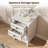 Natural Rattan 17.7"W Nightstand With 2 Drawers