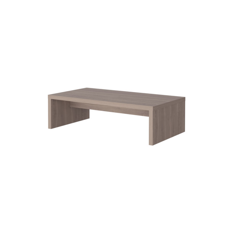 Sells monitor stand in melamine and particule board, black, White Oak