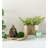9.8X3.7X6.9" Alu Timber Wavy Rect Small Vase