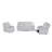 Blanche White Glider Recliner With LED Light