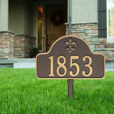 Plaque d'adresse Fleur de Lis