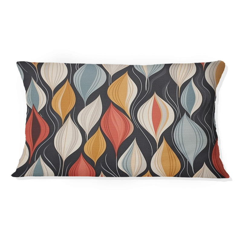 Coussin Retro Abstract Leaves II - Abstract