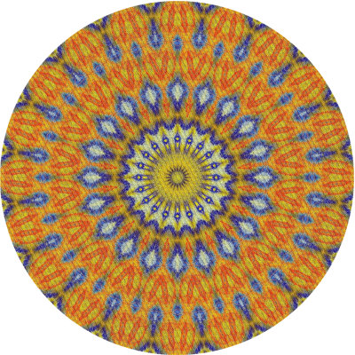 Tapis orange Ikat