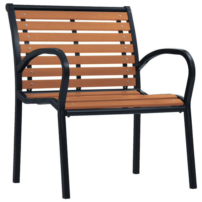 Ailsa Stacking Patio Dining Armchair with Cushion, Black/Brown