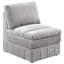Ensemble de salon modulaire 6 pièces avec coussin triple couche et suède en tissu modulaire gris-1713516155