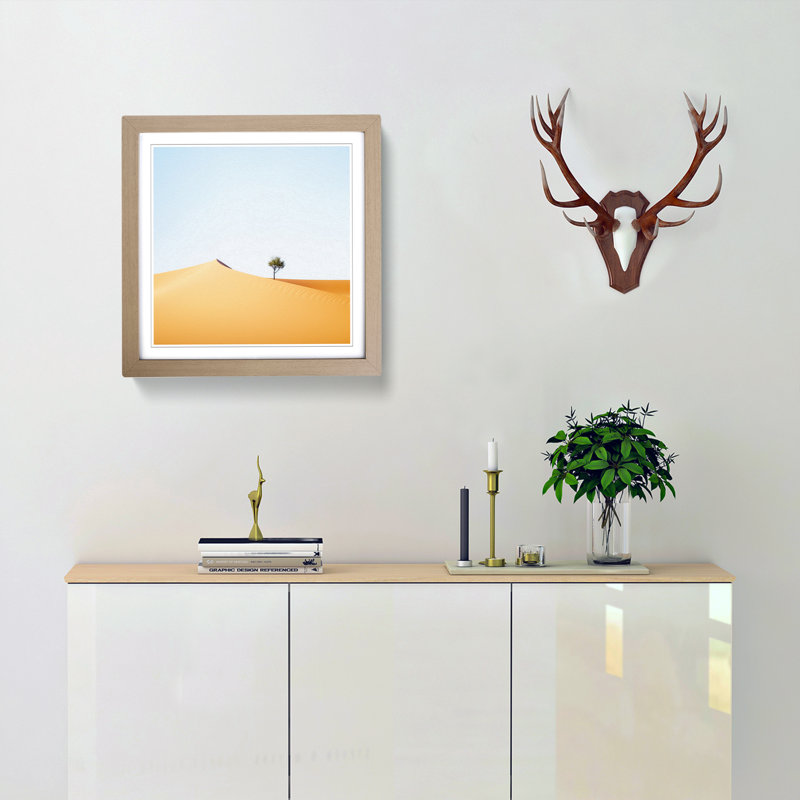 Desert Minimalism No.1 - Framed Print, Oak