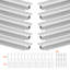 Plaster-in LED Aluminum Channel,6.6 ft/2M, Trimless Recessed Drywall LED Strip Diffuser Channel, with Milky Cover, End Caps and Mounting Clips, Aluminum Profile, for Wall and Ceiling