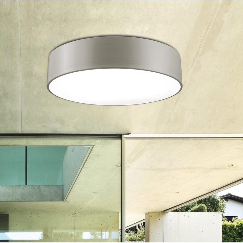 Bathel 2-Light 90cm LED Integrated Semi Flush Mount, Silver Grey