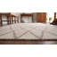 Tapis gris à motif géométrique moderne en laine noué à la main gris-11331200