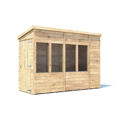 Dunster House Potting Shed Pent Roof W4' x D10' (W1.2 x D3.0m) Overlord Modular