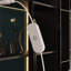 Multi-Compartment Glass Door Bookshelf With Tri-Colour LED Lighting And Open Display Section