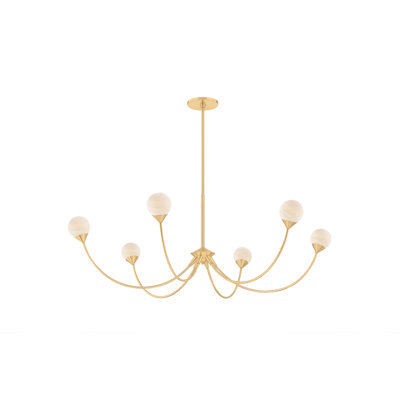 Lustre large Mitzi en laiton vieilli Natasha