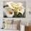 «White Green Lily Serenade», reproduction sur toile encadrée florale