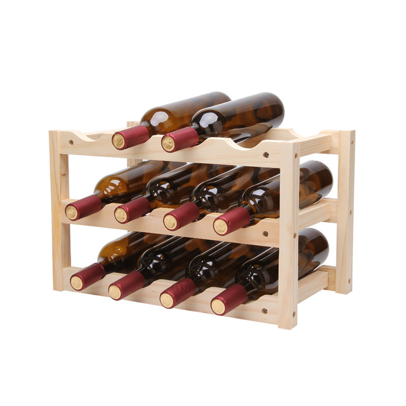 Schmitt Tabletop Wine Bottle Rack in Beige