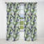 Rideau occultant à motif floral vert et mauve en bambou Serenade - 1 panneau-107546028