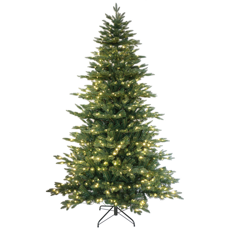 Lighted Artificial Fir Christmas Tree, 5 ft