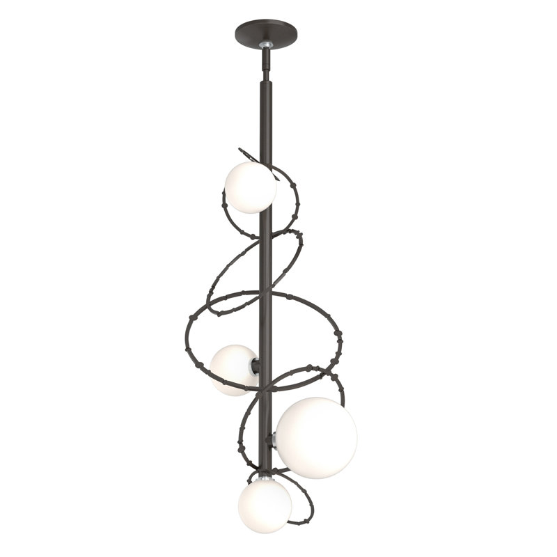 Olympus Vertical Pendant - Opal Glass, Oil Rubbed Bronze