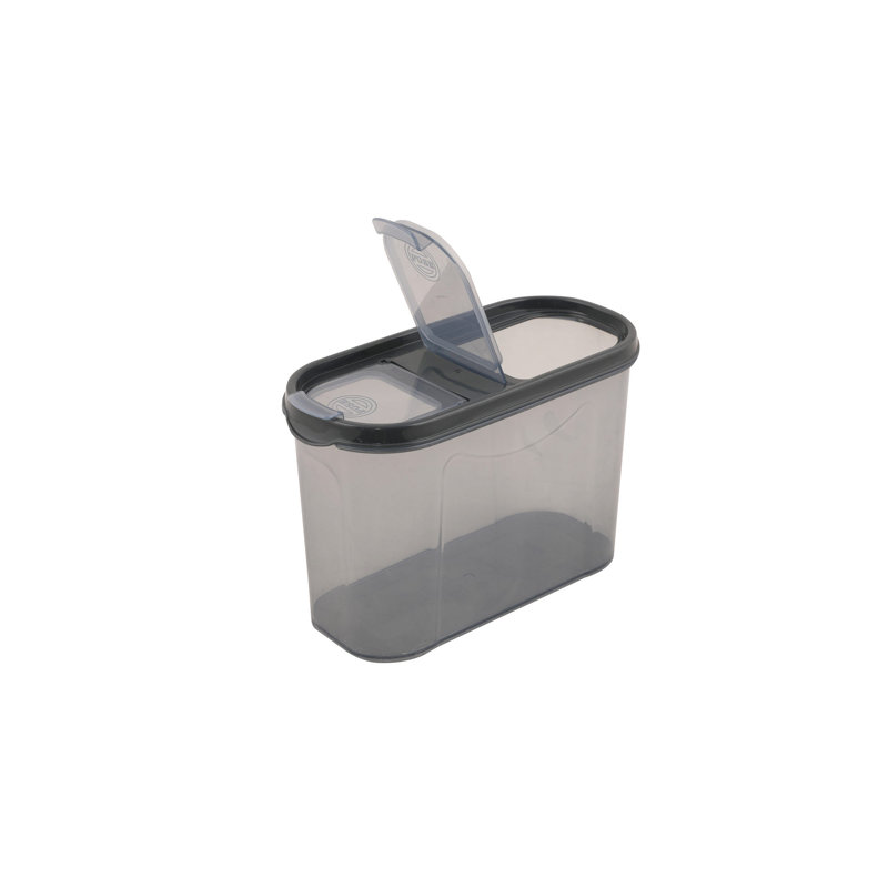 Ensemble de boîte de rangement durable (12 pièces), couleur anthracite, 3,5 x 7,5 x 5,0 pouces | 100% plastique, sans BPA, va au lave-vaisselle | Conception polyvalente à double couvercle pour une organisation efficace à la maison ou au bureau