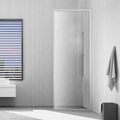 Panneau de douche fixe en verre poli Alberto 36 po x 79 po Alberto