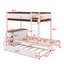 Lit superposé simple au-dessus de simple avec lit gigogne et bureau-1828267247