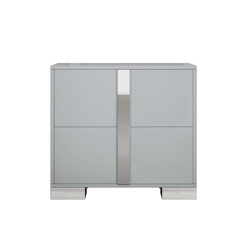 Table de chevet élégante, table de bout, table de chevet, pour chambre à coucher, salon, Gris