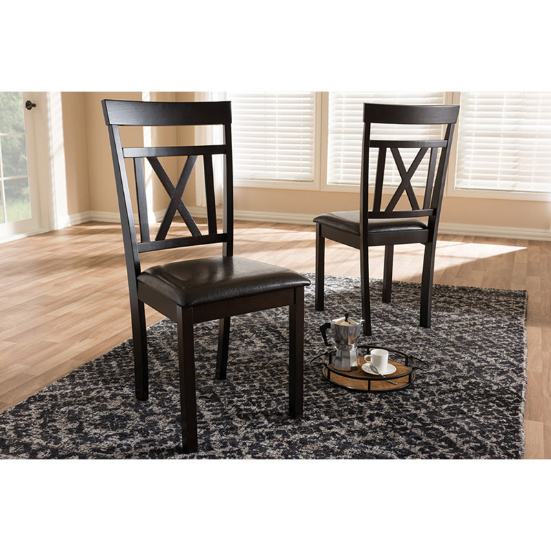 18.5'' H Faux Leather Upholstered Side Chair