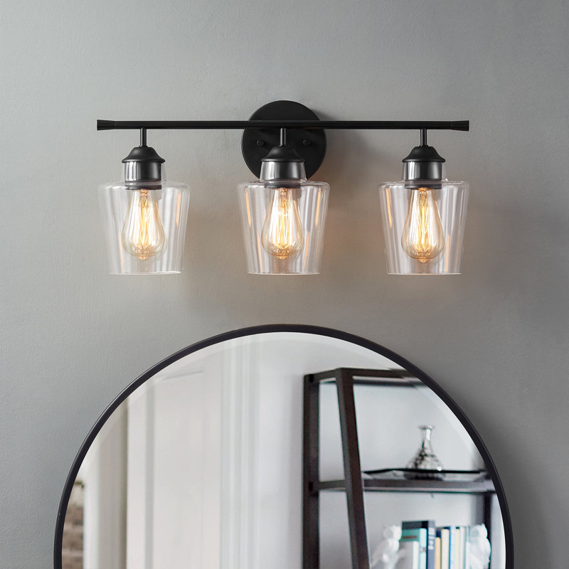 Atish 4 - Light Dimmable Vanity Light, Matte Black, 3 Lights