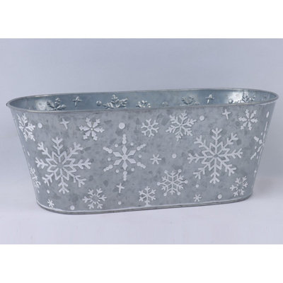 Embossed Snowflakes Bucket