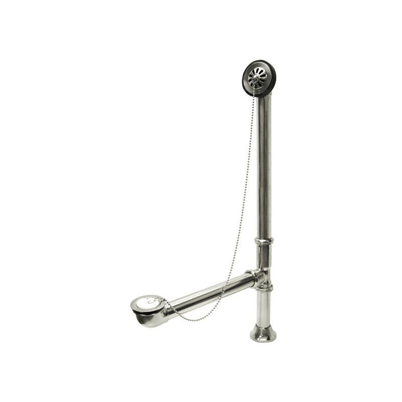 Vintage Accents Overflow Plate Kitchen Sink Drain with Overflow, Chrome