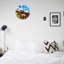 Décoration murale 12 x 12 pouces, grange rouge et tracteur, rouge