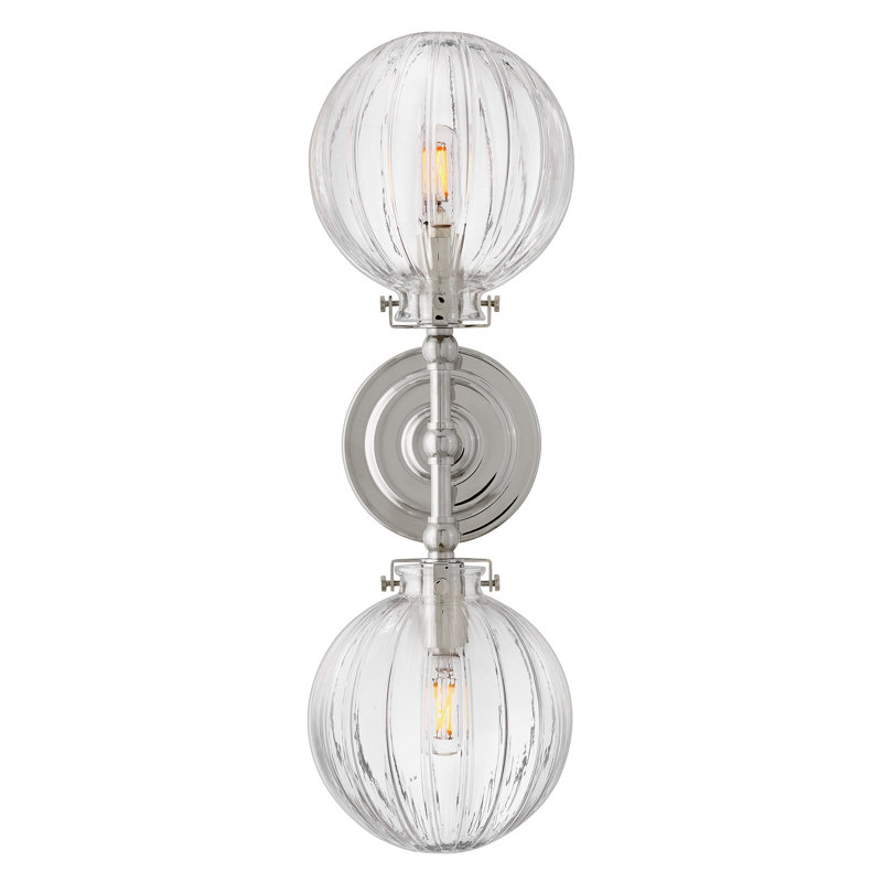 Hinkley Helene Medium Two Light Sconce, Polished Nickel