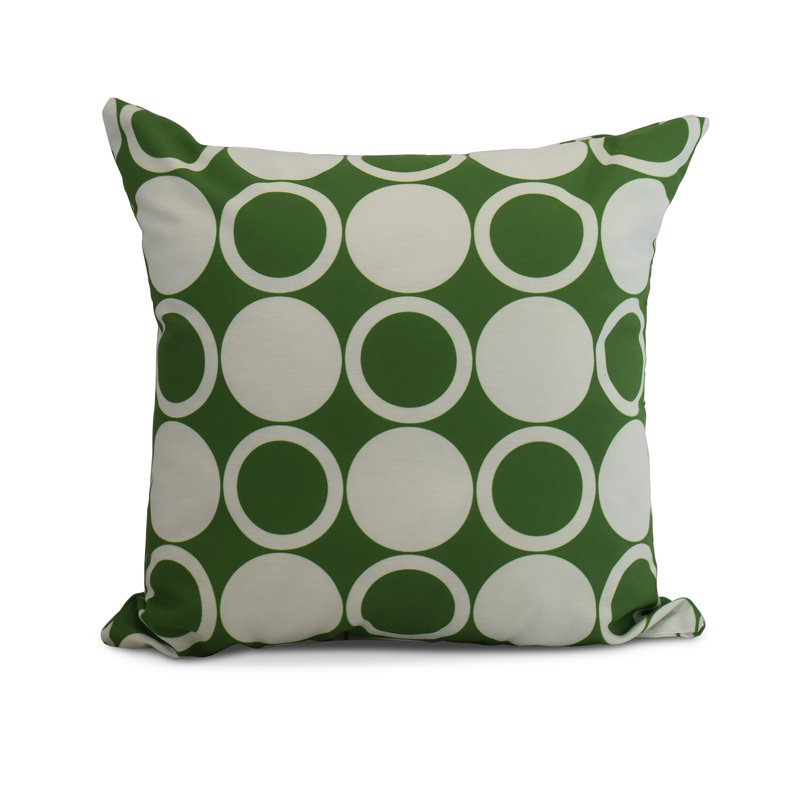 Cuban Flare Geometric Reversible Throw Pillow, Green, 16" x 16"