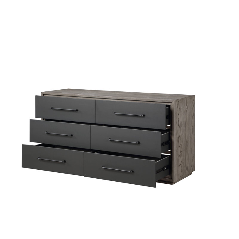 Commode combinée 6 tiroirs 60 po de large Oasman