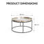 Set of 2 Silver Round Metal Coffee Tables