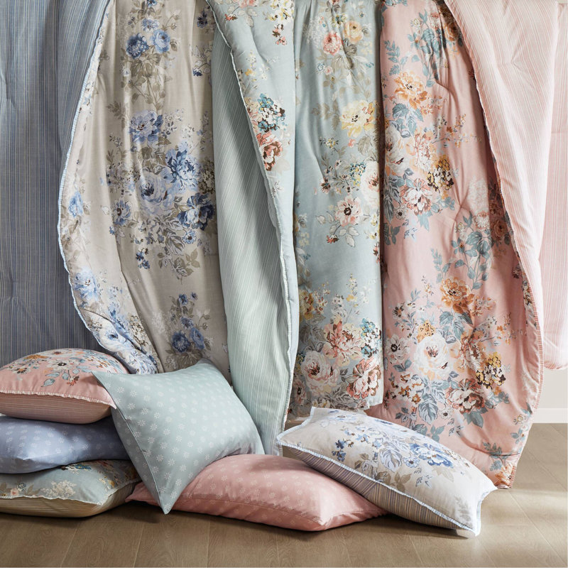 5 Piece Vin -inspired Collection floral print,Soft Blue