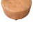 Brown Buffalo Hide Leather Round Ottoman
