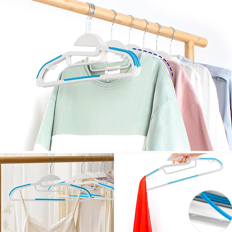 Elgin Plastic Non-Slip Standard Hanger Suit/Coat, Blue