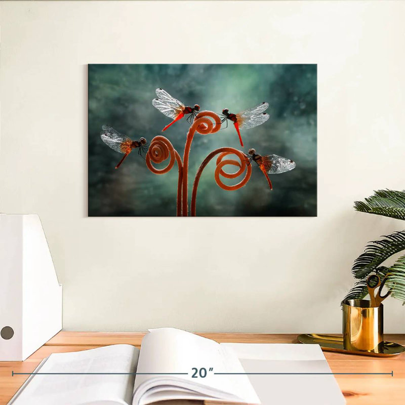 Brampt Perching Dragonflies, 8" H x 12" W