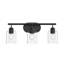 Ensemble de meuble-lavabo noir mat à trois lumières Reines-127379887-133331486