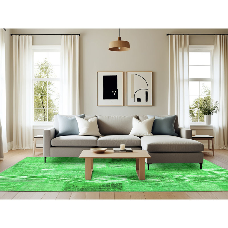 Performance Patchwork Indoor Rug, Rectangle 6' x 9'