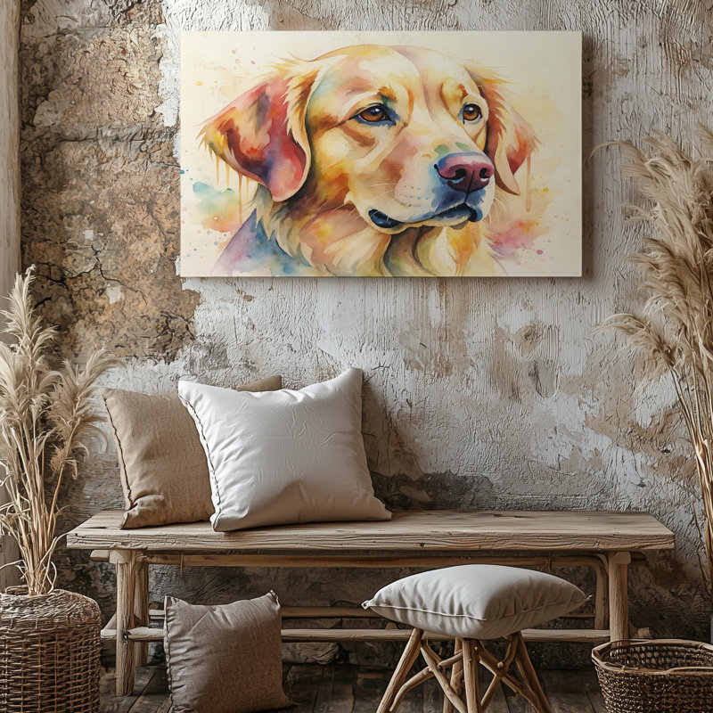 Reproduction d'art sur toile, Golden Retriever, 16 x 20 in