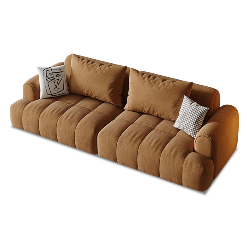 Causeuse-coussin modulaire brun 100% polyester, Brun