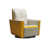 Yellow/Beige Faux Leather