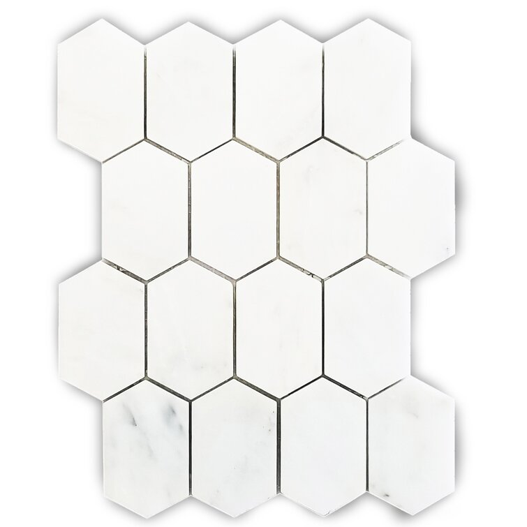 Alps 10" X 12" Marble Honeycomb Mosaic Wall & Floor Tile