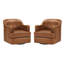 Fauteuils pivotants en cuir véritable Anselmo Fazio-2136898948