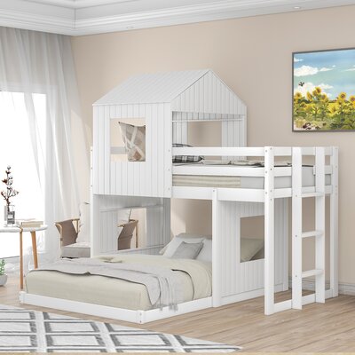 Sand & Stable Baby & Kids Topanga Kids Twin Over Full Bunk Bed ...