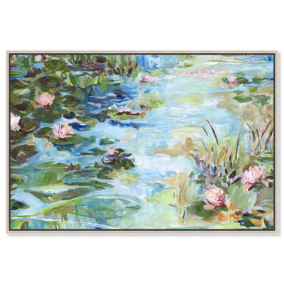 "Reflections in Bloom", impression murale sur toile par Art Remedy, cadre argenté, 30 x 20