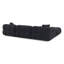 Chesnie Black Vegan Shearling 4-Piece Modular Sectional